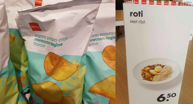 HEMA goes diversity: na roti met rijst zijn er nu chips met de smaak van Marokkaanse tajine